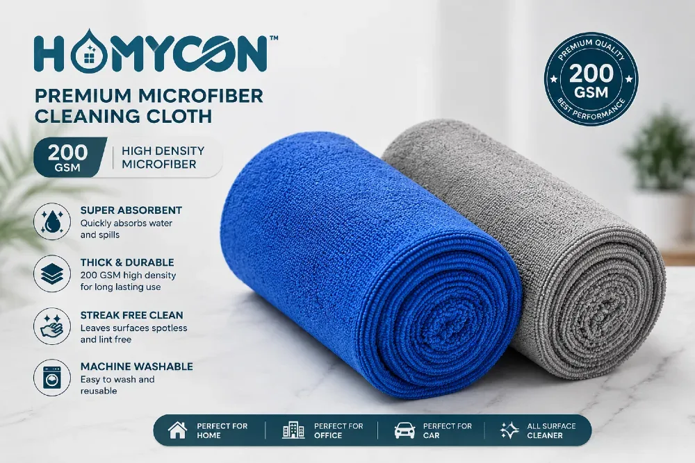 MICRO FIBER CLEANING CLOTH ROLLS 200GSM 20PCS product image — Bathroom & Tile Care